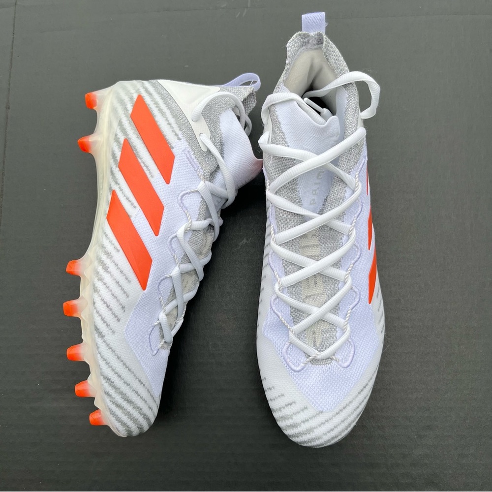ADIDAS Football Cleats Freak Sz 12 Ultra Primeknit Boost White/Orange FX1300